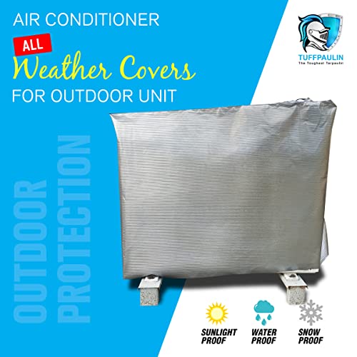 TUFFPAULIN AC Cover Dust-Proof Waterproof for Outdoor Unit 1.5 Tonne Capacity (Silver) - Image 5