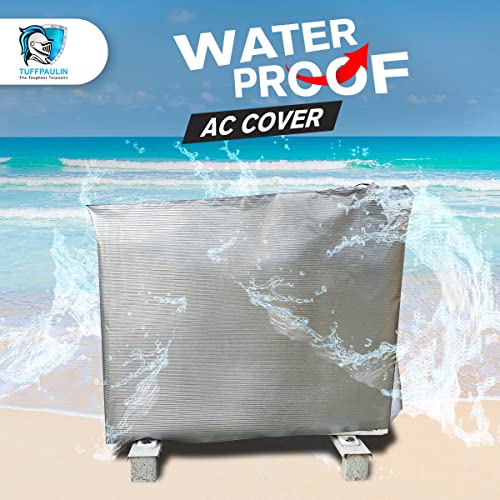 TUFFPAULIN AC Cover Dust-Proof Waterproof for Outdoor Unit 1.5 Tonne Capacity (Silver) - Image 4
