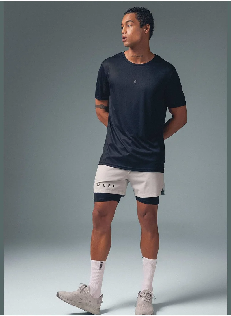 ديفاكتو Slim Fit Minimal Logo Print T-Shirt