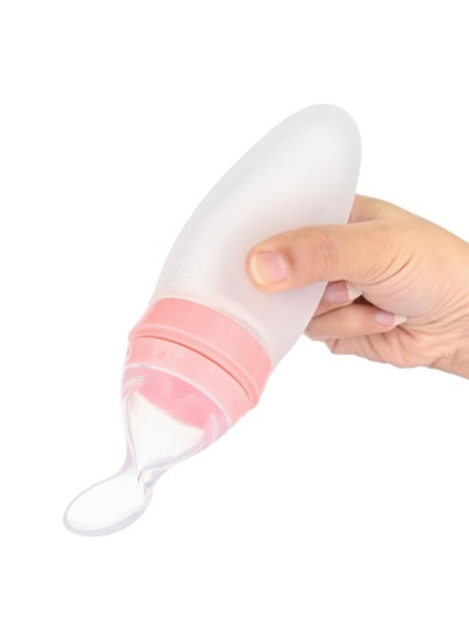 True Gold Silicone Bottle with Silicone Spoon and Cover/Stand 4m+ - Image 2