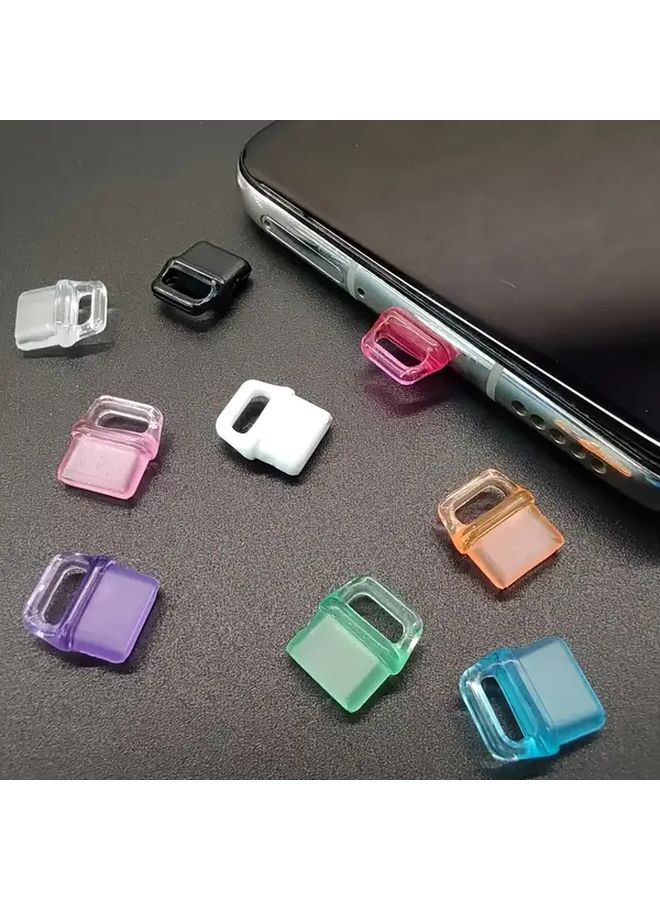 Fluorescent Silicone Dust Plugs For USB C Devices Waterproof Charging Port Cover - Image 2