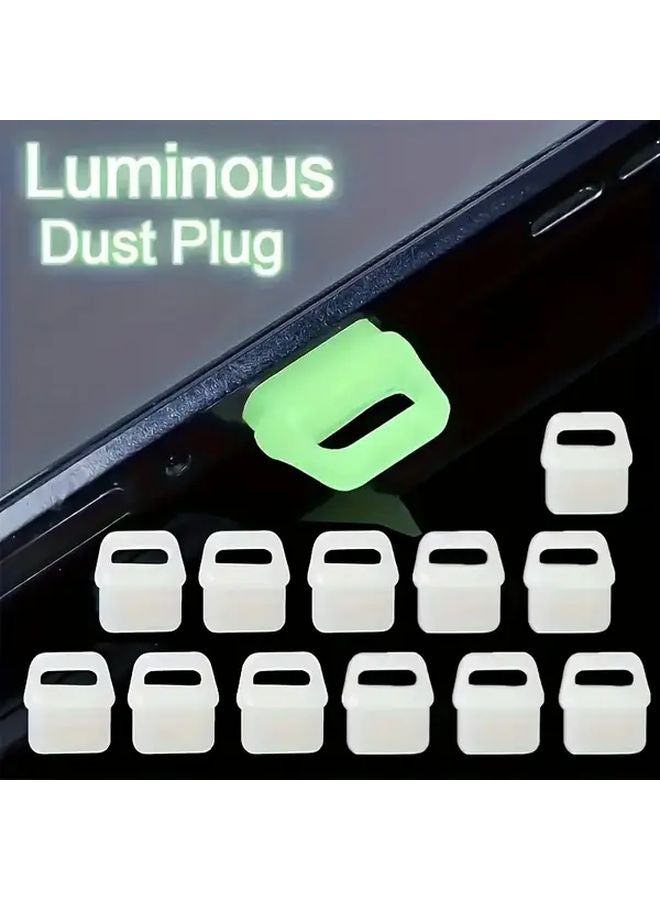 Fluorescent Silicone Dust Plugs For USB C Devices Waterproof Charging Port Cover - Image 1