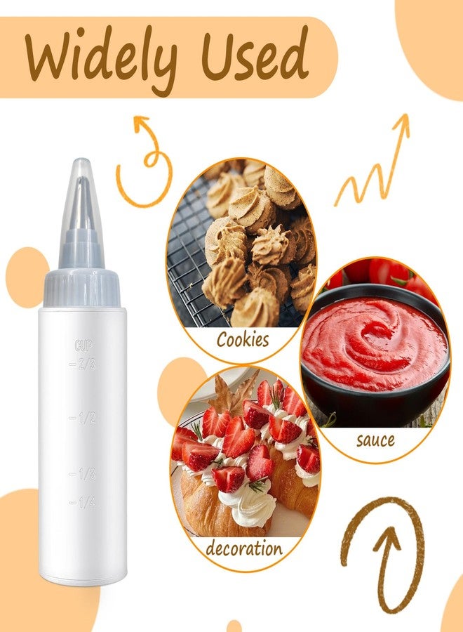 hongliang 4 Pcs 4 oz Plastic Squeeze Bottles,for Sauces,Ketchup,Drizzle Bottles for Cookie Decorating,Pancake Arts Liquids - Image 3