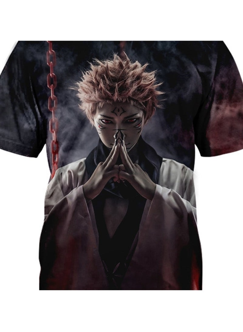 Anime cartoon Jujutsu Kaisen 3D digital printing personalized breathable T-shirt - Image 2