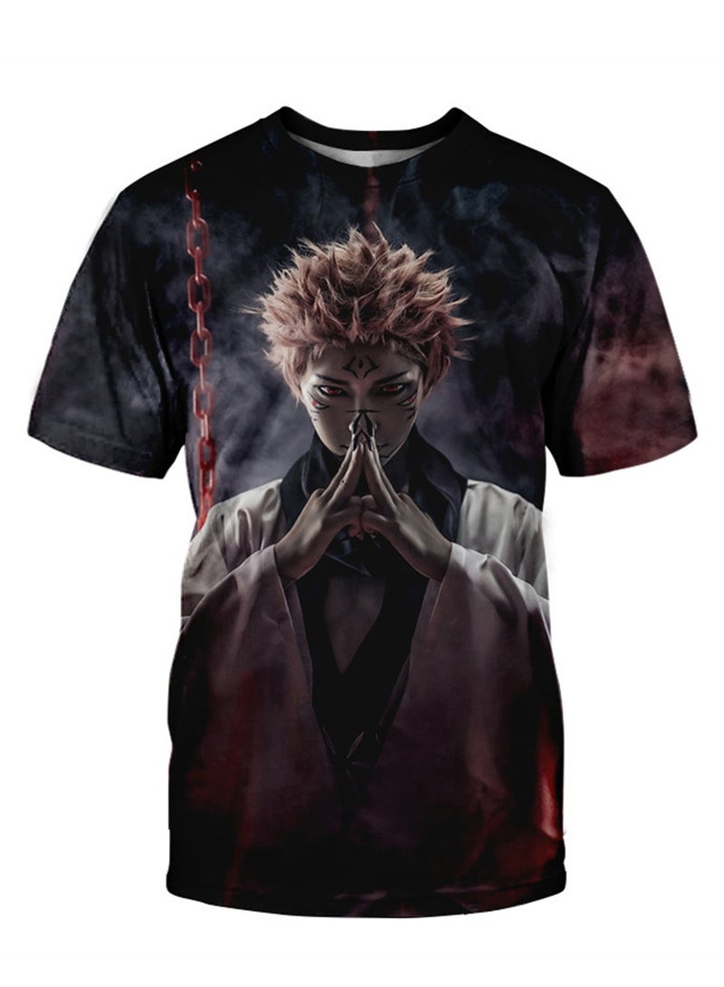 Anime cartoon Jujutsu Kaisen 3D digital printing personalized breathable T-shirt - Image 1