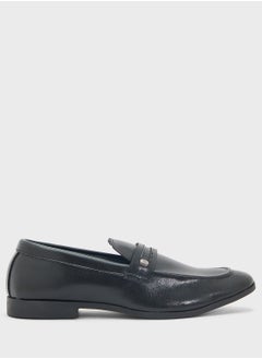 Robert Wood Clasisic Saddle Detail Formal Loafer Slip Ons  - Image 1