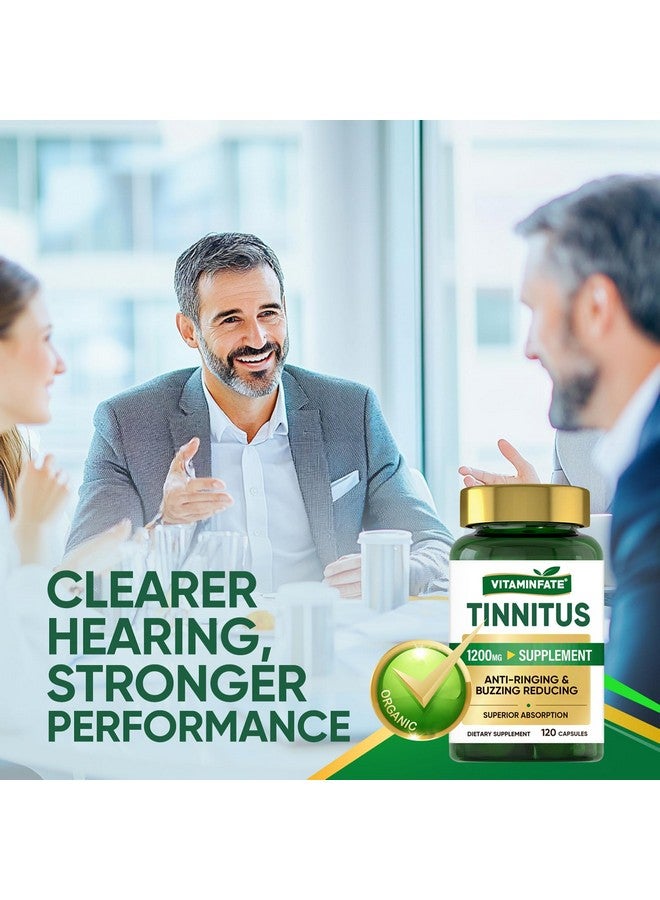 VITAMINFATE VITAMINFATE Tinnitus Relief for Ringing Ears Supplement 1200mg - 120 Capsules | Supports Ear Health & Hearing Wellness | Reduces Tinnitus Symptoms  - Image 2