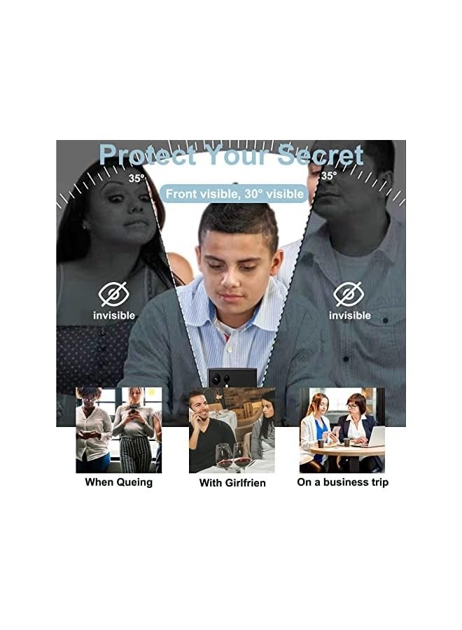 بروماس واقي شاشة للخصوصية Galaxy S22 Ultra، واقي شاشة S22 Ultra - مضاد للتجسس 9H صلابة HD من الزجاج الأسود لهاتف Samsung Galaxy S22 Ultra 5G 6.8 بوصة تغطية كاملة ثلاثية الأبعاد مضادة للخدش - عبوتان - Image 3