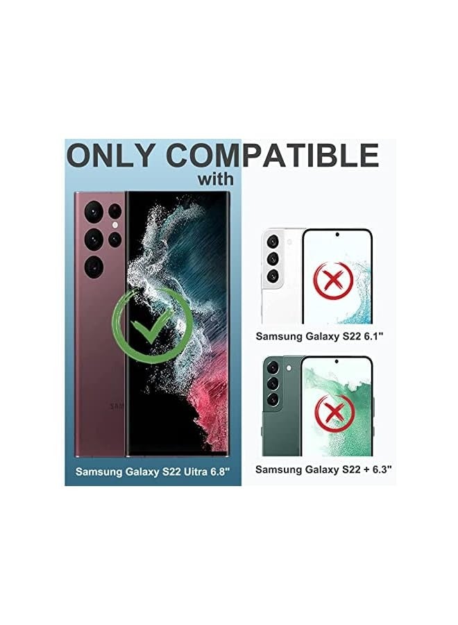 بروماس واقي شاشة للخصوصية Galaxy S22 Ultra، واقي شاشة S22 Ultra - مضاد للتجسس 9H صلابة HD من الزجاج الأسود لهاتف Samsung Galaxy S22 Ultra 5G 6.8 بوصة تغطية كاملة ثلاثية الأبعاد مضادة للخدش - عبوتان - Image 2