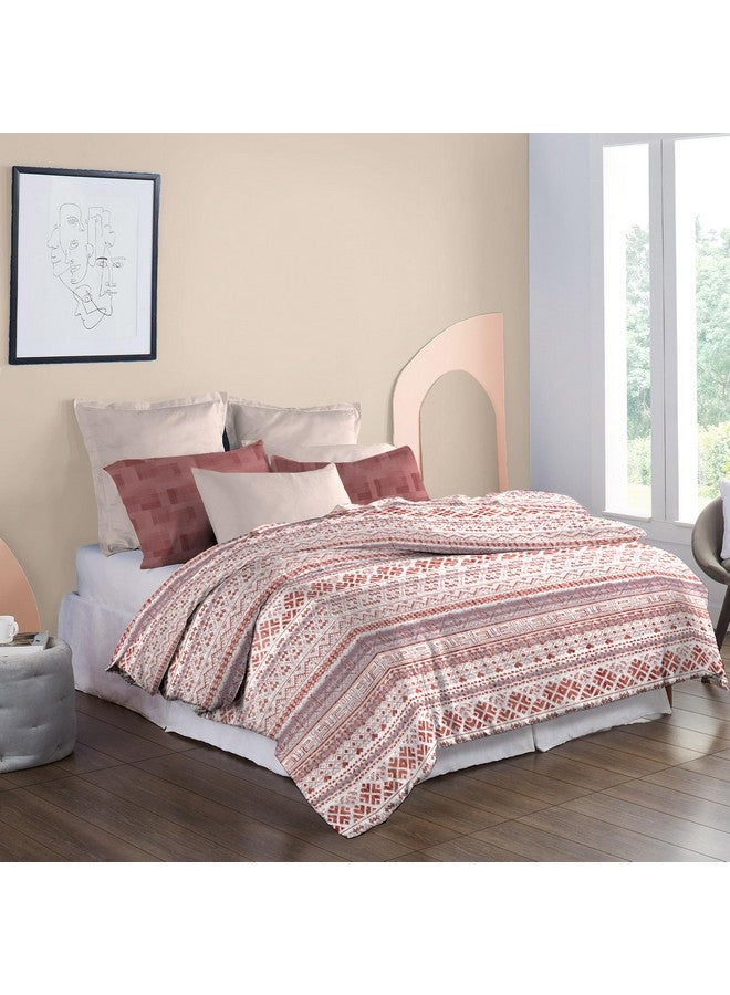 Trident Soft Comfort Bedsheet for Double Bed, 210 TC 100% Cotton Bedsheet, Soft and Breathable, King Size Bedsheet with 2 Pillow Covers - Adam - Image 1