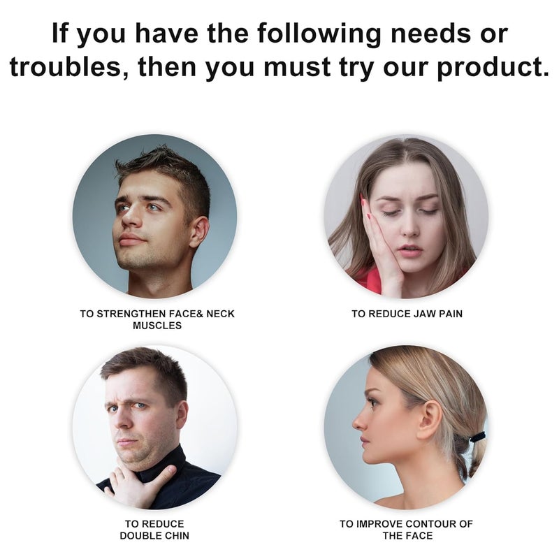 QEWINOX QEWINOX Premium Facial Exerciser Jawline Exerciser Tool for Men and Women Tighten Tone Strengthen Target your jawline chin lips and cheekbones Food grade Silicone Sky Blue Pack of 1 Jawline Primium Ushape  - Image 5