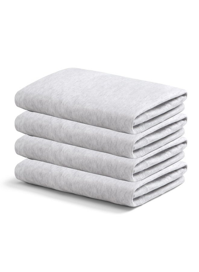 Delta CHILDREN - Delta Children Crib Sheet Set, 4 Pack, Soft and Breathable 100% Jersey Knit Fitted Sheet Set, Crib Sheets for Baby Boys and Girls, Grey - Image 1