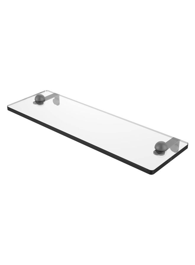 Allied Brass RC-1/16 16 Inch Vanity Beveled Edges Glass Shelf, Matte Gray - Image 1