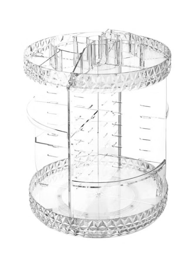حقيبة تخزين لمستحضرات التجميل قابلة للتعديل بزاوية 360 درجة لتخزين مستحضرات التجميل بسعة كبيرة مصنوع من الأكريليك شفاف - Image 1