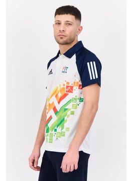 Adidas Men Sportswear Fit Short Sleeve Outdoor Polo Shirts, Multicolor  - Image 2