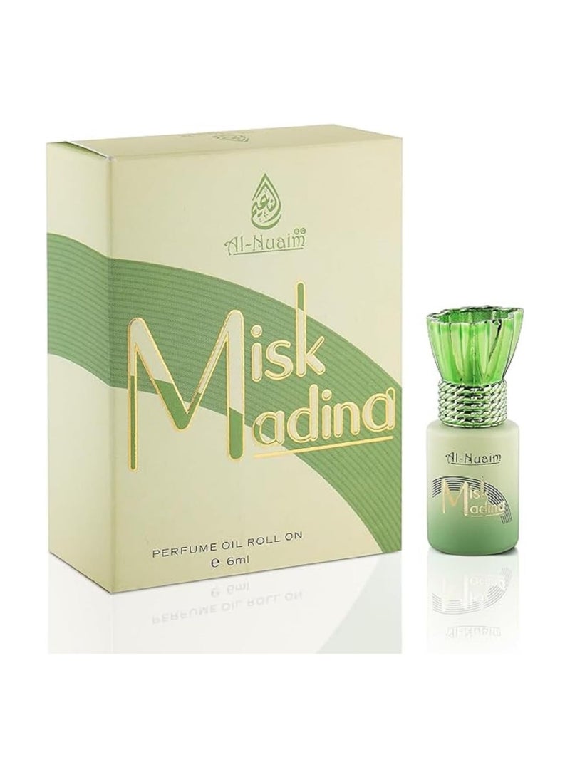 Al Nuaim Al-Nuaim Tohfa Series Misk Madina Oudh Attar Roll-On 6ml (Pack of 4) | Alcohol-Free Unisex Concentrated Perfume Oil | Long Lasting Musk Oud Sandalwood Fragrance for Men & Women | Pocket Size Ittar - Image 2
