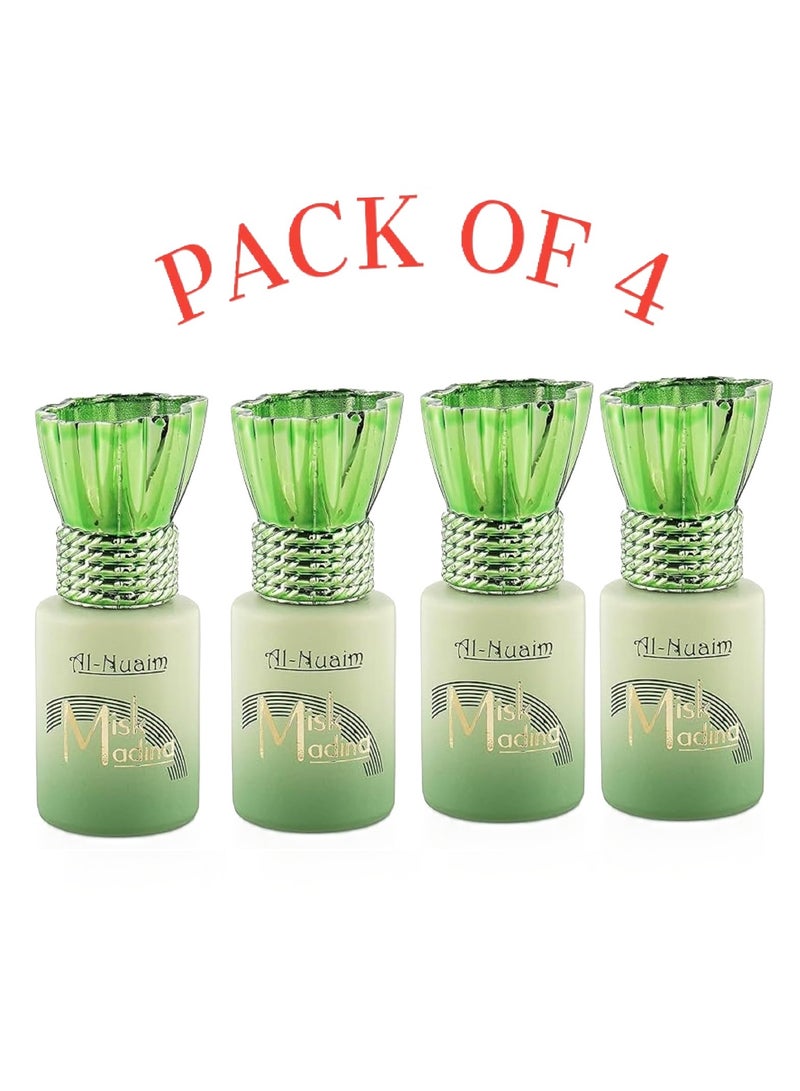 Al Nuaim Al-Nuaim Tohfa Series Misk Madina Oudh Attar Roll-On 6ml (Pack of 4) | Alcohol-Free Unisex Concentrated Perfume Oil | Long Lasting Musk Oud Sandalwood Fragrance for Men & Women | Pocket Size Ittar - Image 1