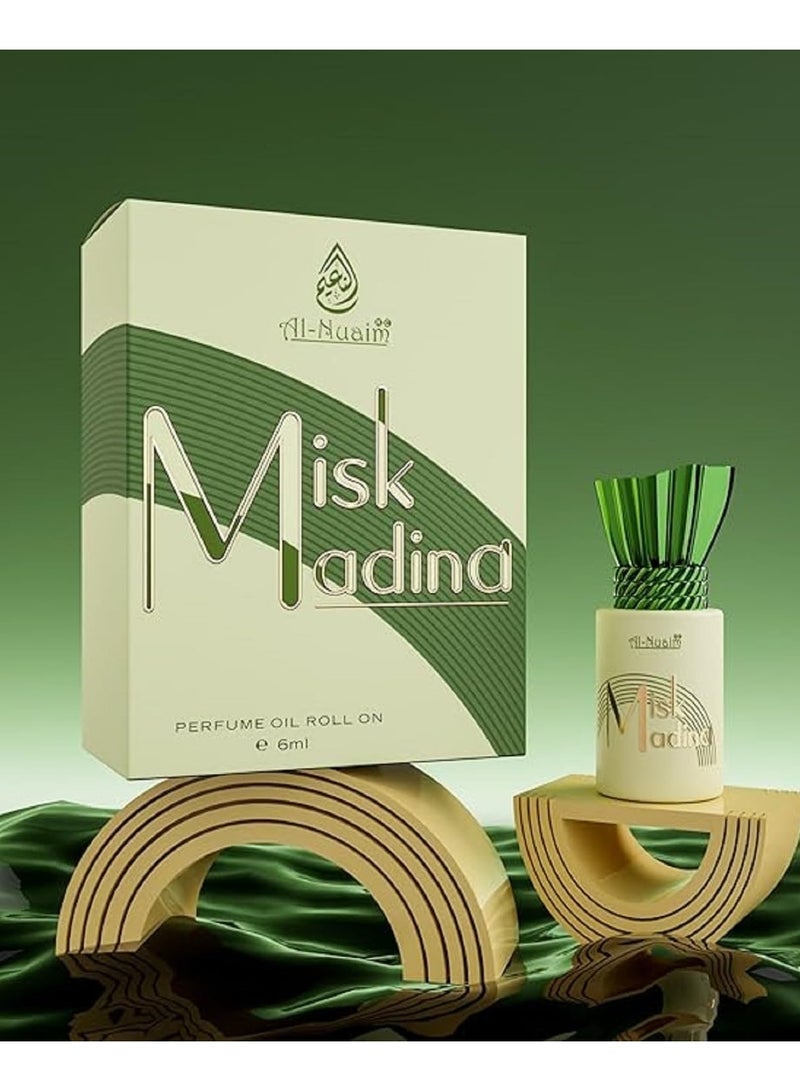 Al Nuaim Al-Nuaim Tohfa Series Misk Madina Oudh Attar Roll-On 6ml (Pack of 4) | Alcohol-Free Unisex Concentrated Perfume Oil | Long Lasting Musk Oud Sandalwood Fragrance for Men & Women | Pocket Size Ittar - Image 3