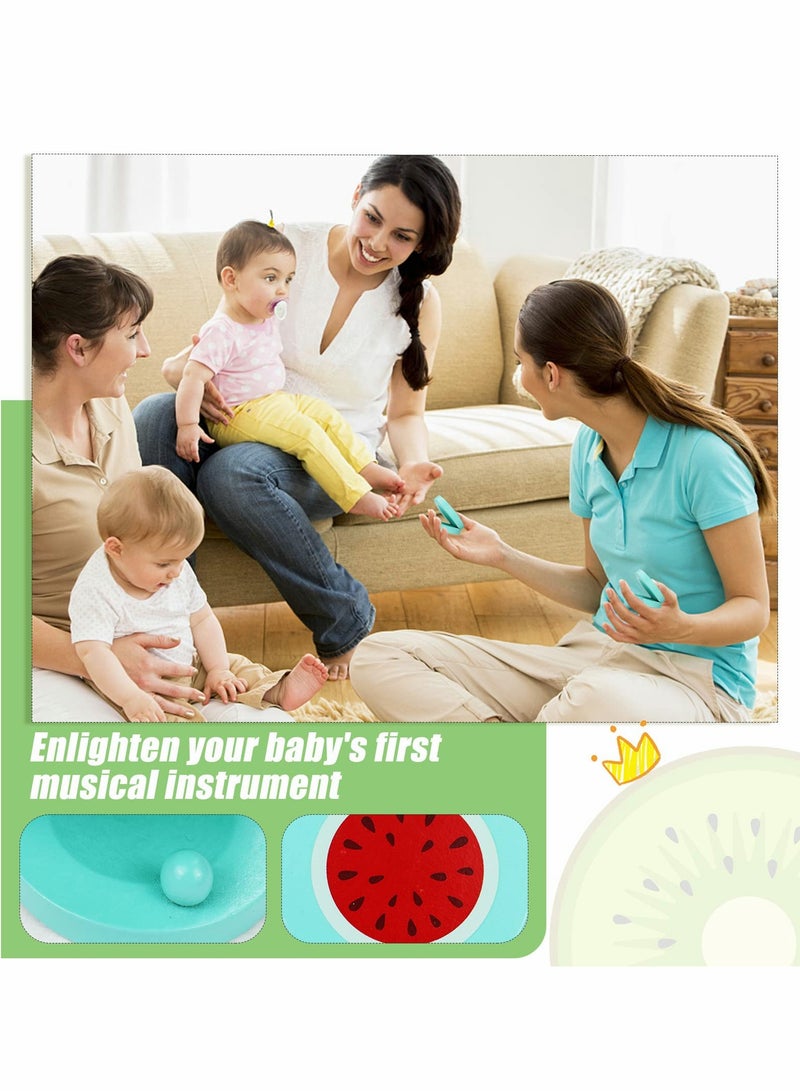 KASTWAVE Kids Wooden Fruit Series Castanets Instruments Toys, Baby Montessori Musical Instruments Toys for Toddlers 1-3, Gift for Percussion Toddler Learning Education Toys Ages 3-5,  4PCS - Image 3