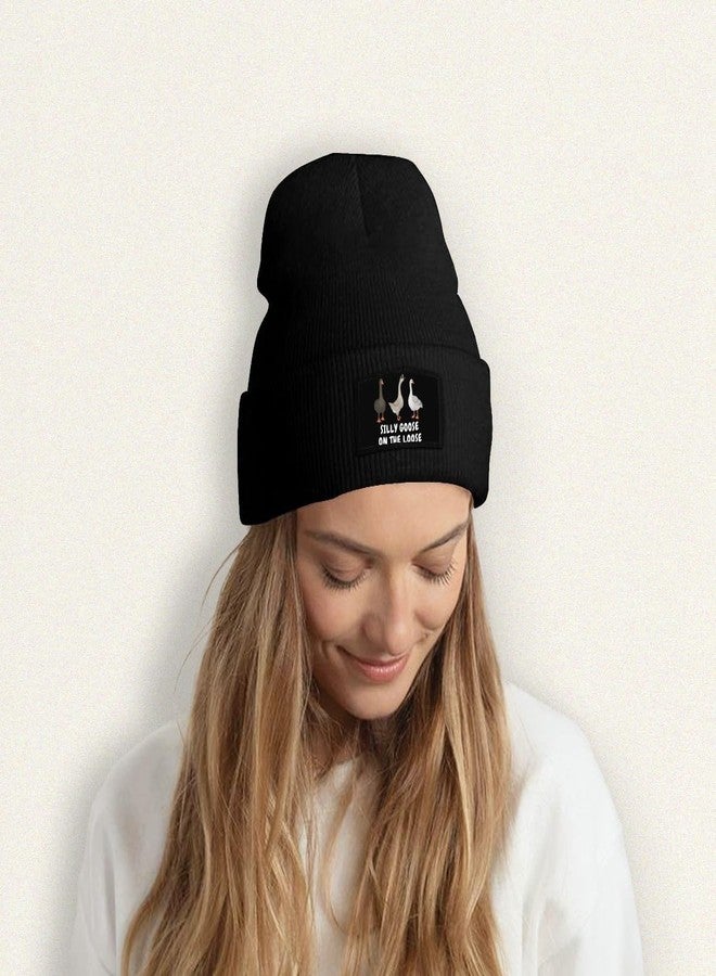 Sefgaen Silly Goose Hat - Winter Warm Funny Knitted Beanie Caps for Men & Women - Image 2