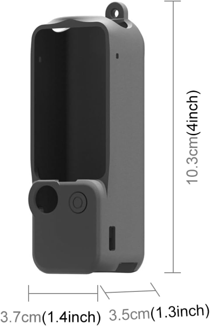 PULUZ غطاء سيليكون PULUZ لكاميرا DJI OSMO Pocket 3، غطاء واقي للكاميرا، مجموعة غطاء سيليكون 3 في 1 باللون الأسود - Image 2