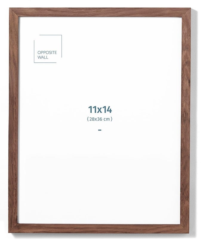 11X14 IN DARK SOLID OAK WOOD PICTURE FRAME LIGHTWEIGHT VERSATILE SHATTERPROOF WALL HANGING POSTER OR PHOTO FRAME WALL DECOR FOR OFFICE GALLERY HOME