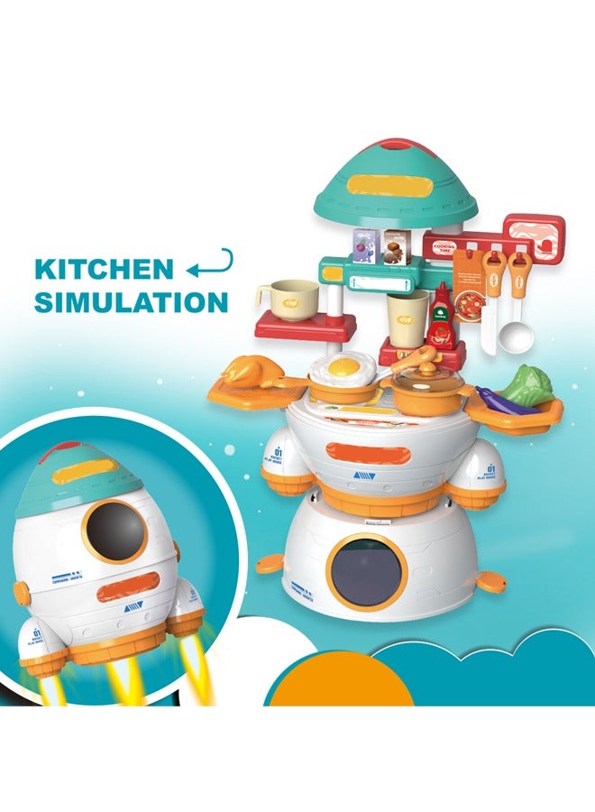 Kitchen Toys, 31pcs Kitchen Toy Set,Toys Learning  Education,Basic  Life Skills Toys,Cultivate children's basic life skills toy kitchen role play toys children's role play indoor DIY kitchen toy gam - Image 5