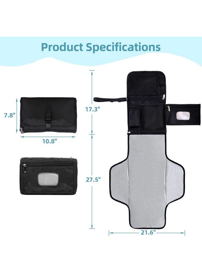 Cateep Portable Baby Diaper Changing Pad Smart Organized Diaper Change Travel Bag with Wipe Dispenser and Waste Bag Dispenser. Infant Gift - Image 1