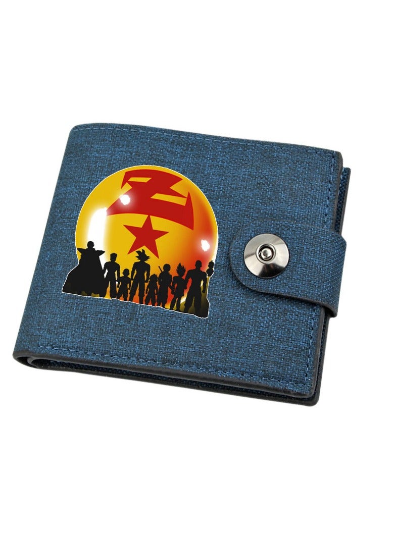 KUYING Anime Dragon Ball Short Wallet Snap Wallet 