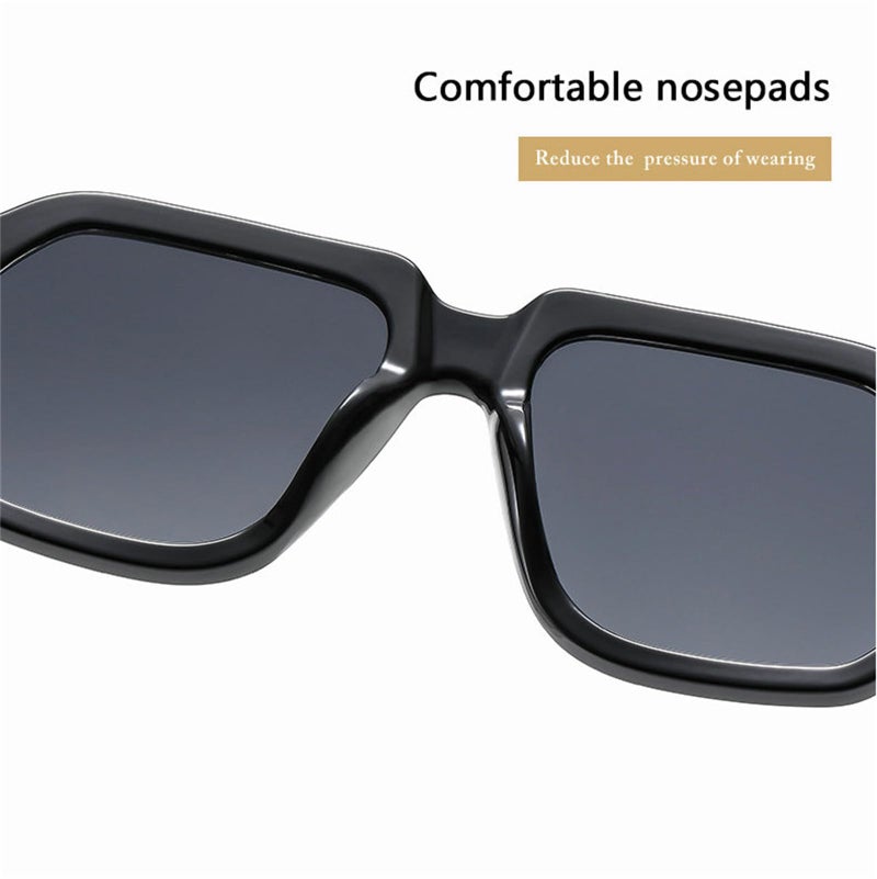 willochra Trendy Square Pilot Sunglasses Women Designer Rivets Shades Eyewear Men Irregular Sun Glasses Female UV400 F27 (green) - Image 5