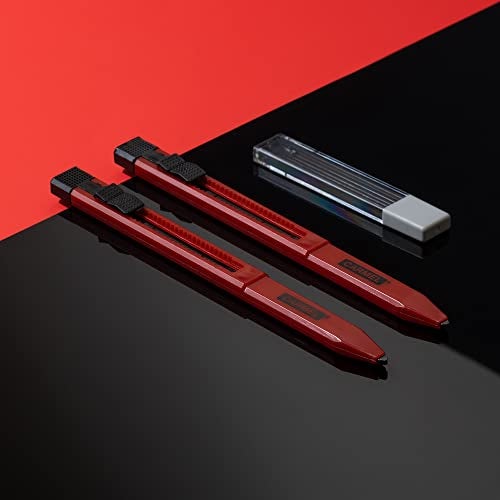 Carmel Mechanical Carpenter's Pencil + Refill Leads, Flat Woodworking Pencil - Image 2