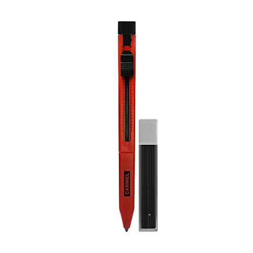 Carmel Mechanical Carpenter's Pencil + Refill Leads, Flat Woodworking Pencil - Image 4