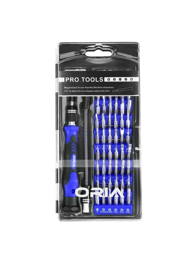 ORIA Precision Screwdriver Set, 60 in 1 Small Screwdriver Set with 56 Precision Bits, Portable Repair Tool Kit, Magnetic Screw Driver Kit with Extension Rod for Smartphone, PC, Watch,Toys, Blue - Image 1