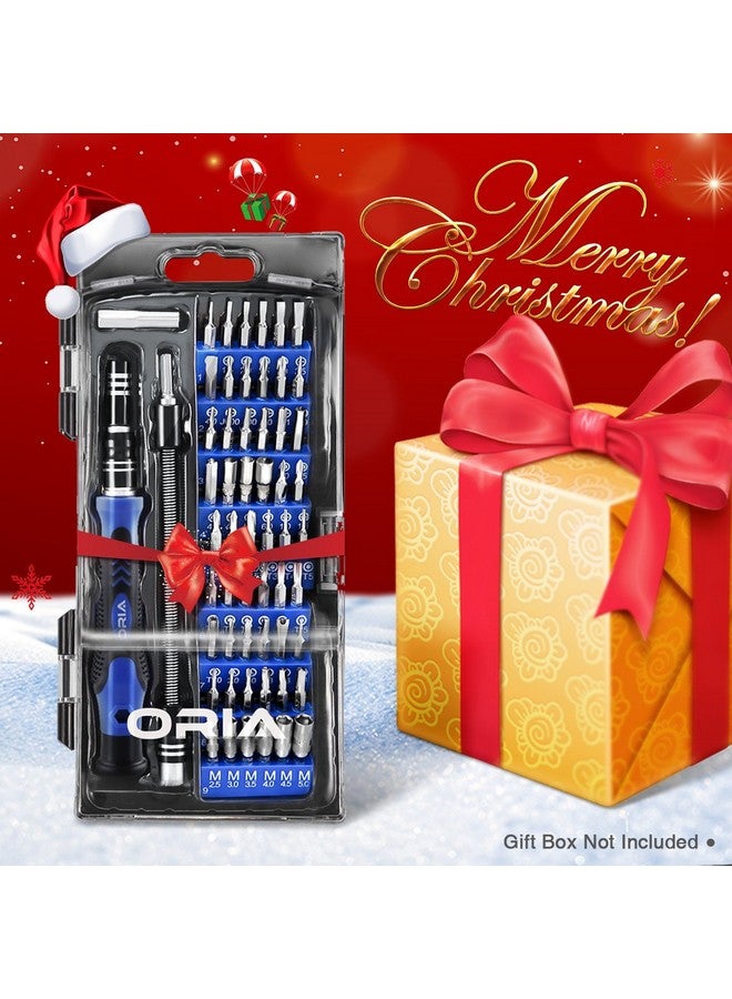 ORIA Precision Screwdriver Set, 60 in 1 Small Screwdriver Set with 56 Precision Bits, Portable Repair Tool Kit, Magnetic Screw Driver Kit with Extension Rod for Smartphone, PC, Watch,Toys, Blue - Image 3
