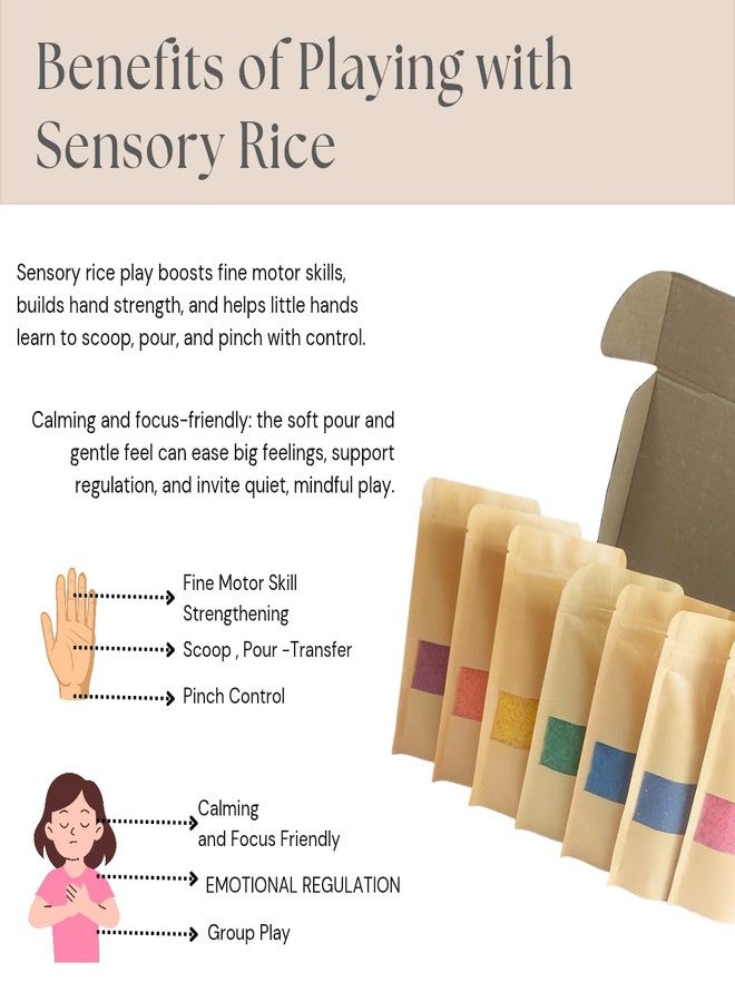 NISH Rainbow Sensory Rice| Sensory Play| Open Ended| Fine Motor Activities (Multi Colored) | Hands on Play - Image 5