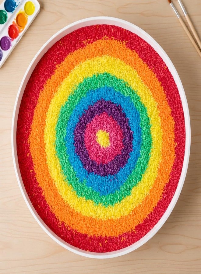 NISH Rainbow Sensory Rice| Sensory Play| Open Ended| Fine Motor Activities (Multi Colored) | Hands on Play - Image 1