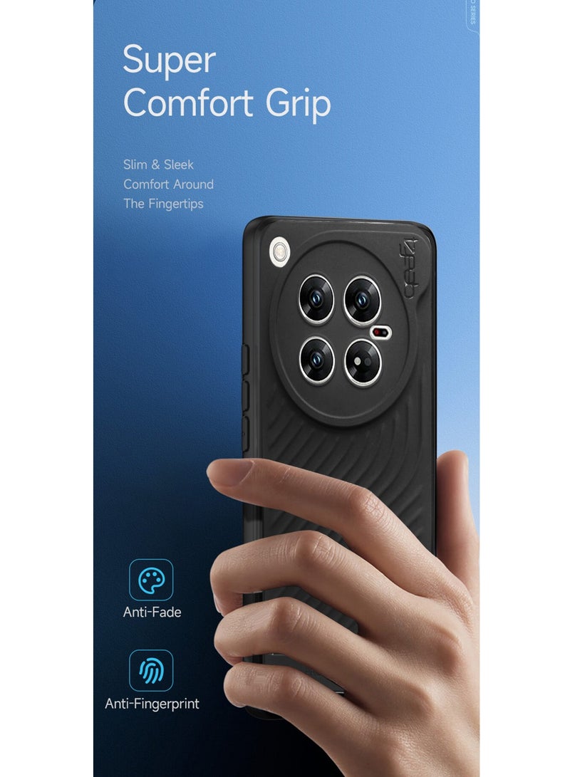 جيرفور انفينيكس زيرو 40 4G / 5G 2024 جير4 غطاء غطاء سائل ناعم سيليكون مع نسيج مموج - أسود - Image 2