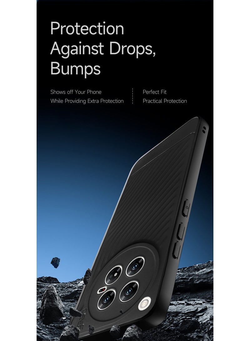 جيرفور انفينيكس زيرو 40 4G / 5G 2024 جير4 غطاء غطاء سائل ناعم سيليكون مع نسيج مموج - أسود - Image 4