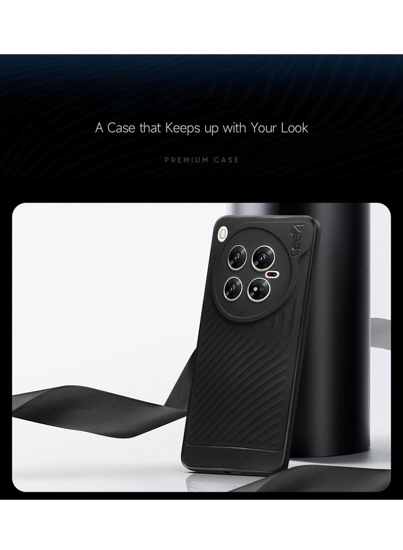 جيرفور انفينيكس زيرو 40 4G / 5G 2024 جير4 غطاء غطاء سائل ناعم سيليكون مع نسيج مموج - أسود - Image 3