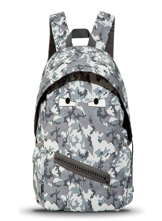 ZIPIT Grillz Backpack for Kids with Extra Side Pocket, Camo Green - Image 2