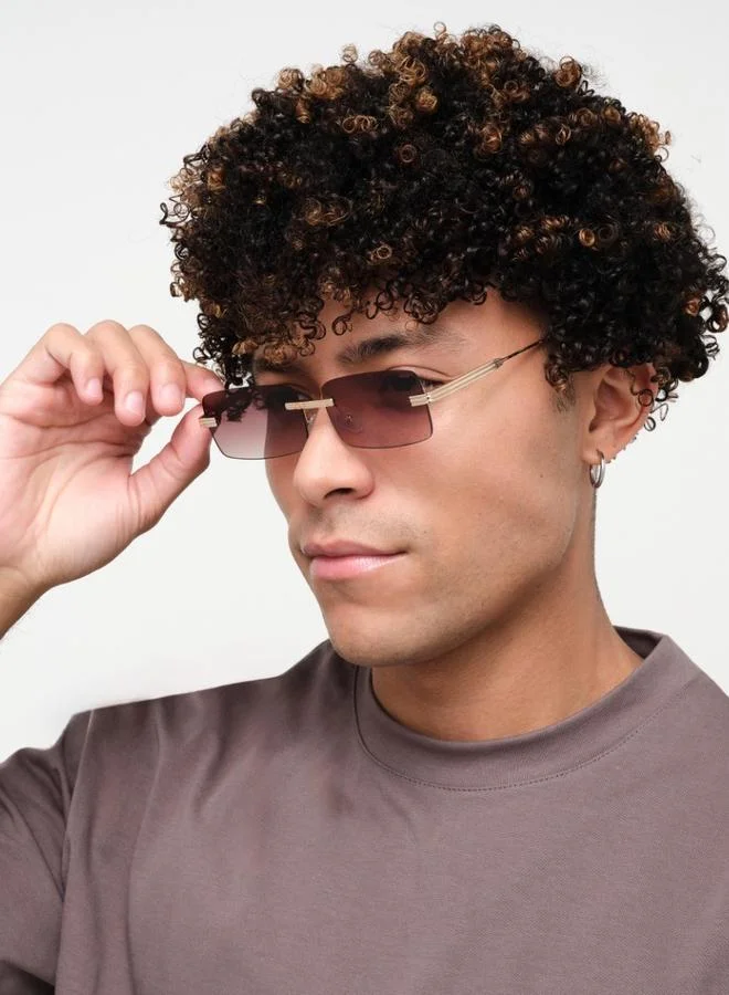 بلاك أوت BlackOut Unisex Luminosity Rectangle Sunglasses