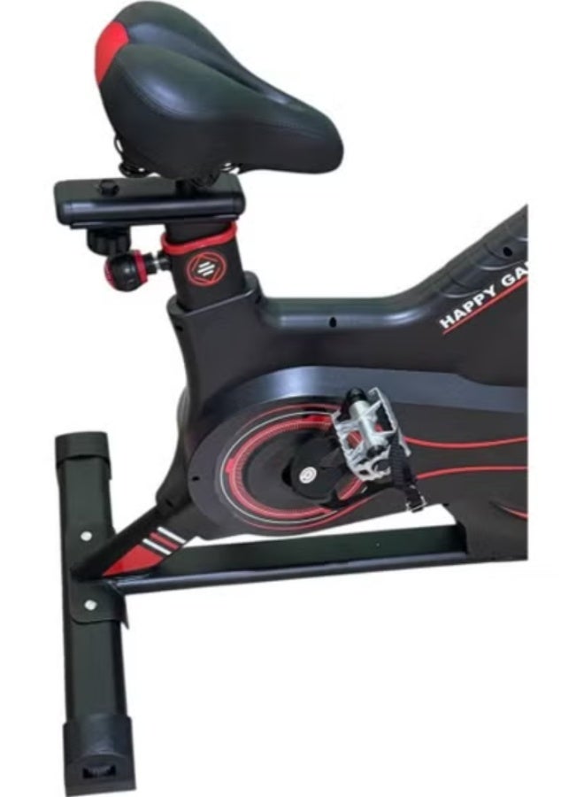 Home exercise bike for muscle strengthening with adjustable height (red). (Includes free black resistance band) - Image 2