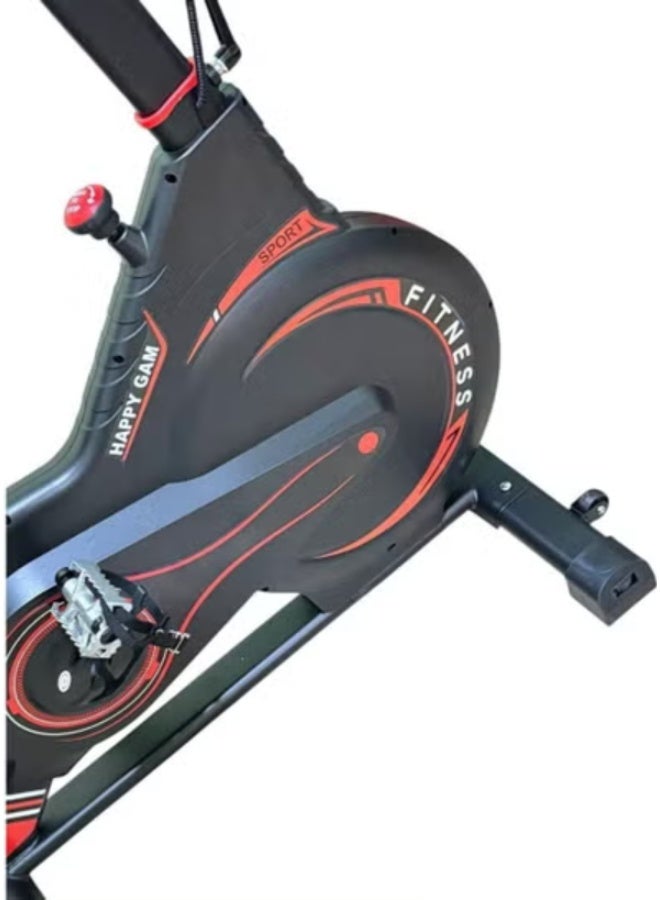 Home exercise bike for muscle strengthening with adjustable height (red). (Includes free black resistance band) - Image 3