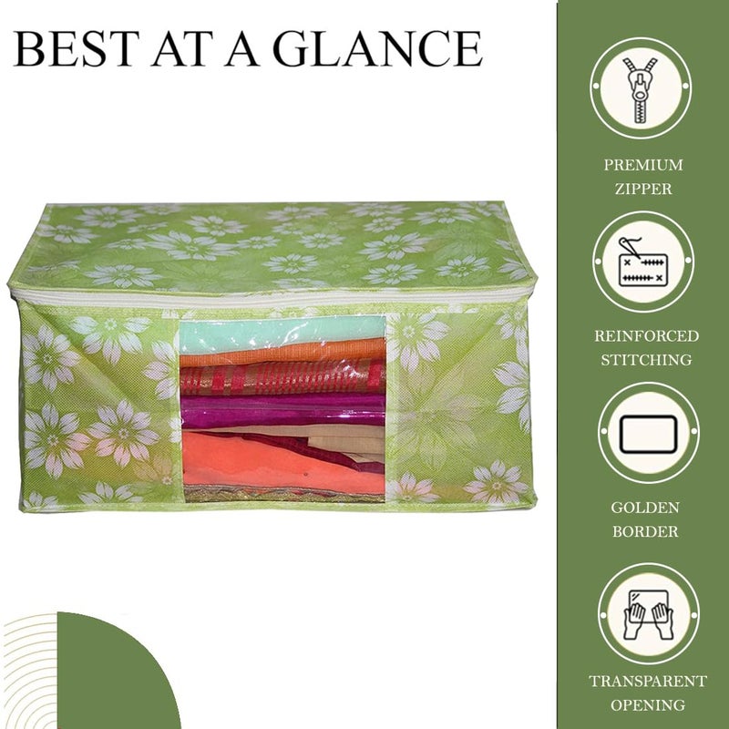 SHAPING FABRIC Non-Woven Garment Cover with Transparent Window & Double Metal Zipper - Dustproof Storage Bag for Sarees, Suits, Jackets, and Shirts - Image 4