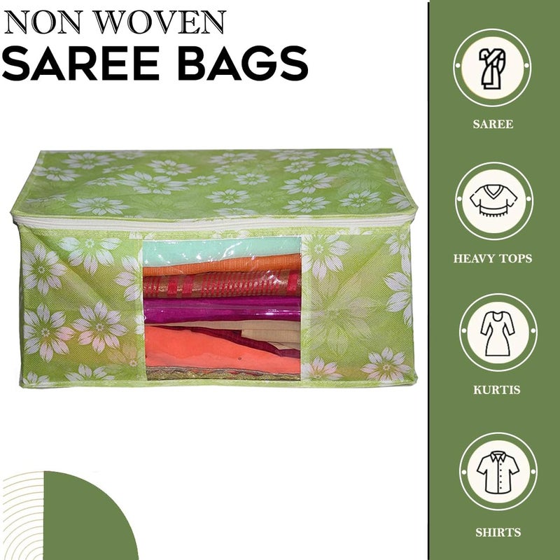 SHAPING FABRIC Non-Woven Garment Cover with Transparent Window & Double Metal Zipper - Dustproof Storage Bag for Sarees, Suits, Jackets, and Shirts - Image 2