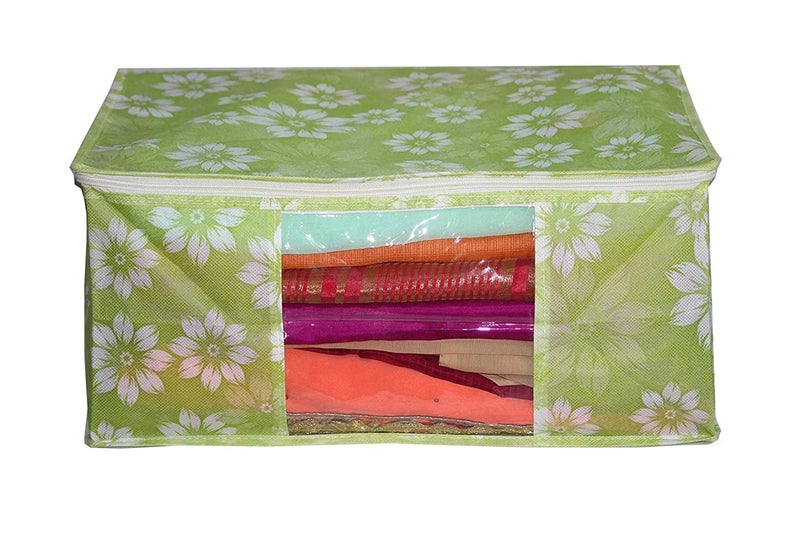 SHAPING FABRIC Non-Woven Garment Cover with Transparent Window & Double Metal Zipper - Dustproof Storage Bag for Sarees, Suits, Jackets, and Shirts - Image 1