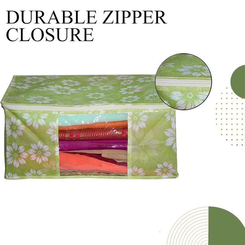 SHAPING FABRIC Non-Woven Garment Cover with Transparent Window & Double Metal Zipper - Dustproof Storage Bag for Sarees, Suits, Jackets, and Shirts - Image 5