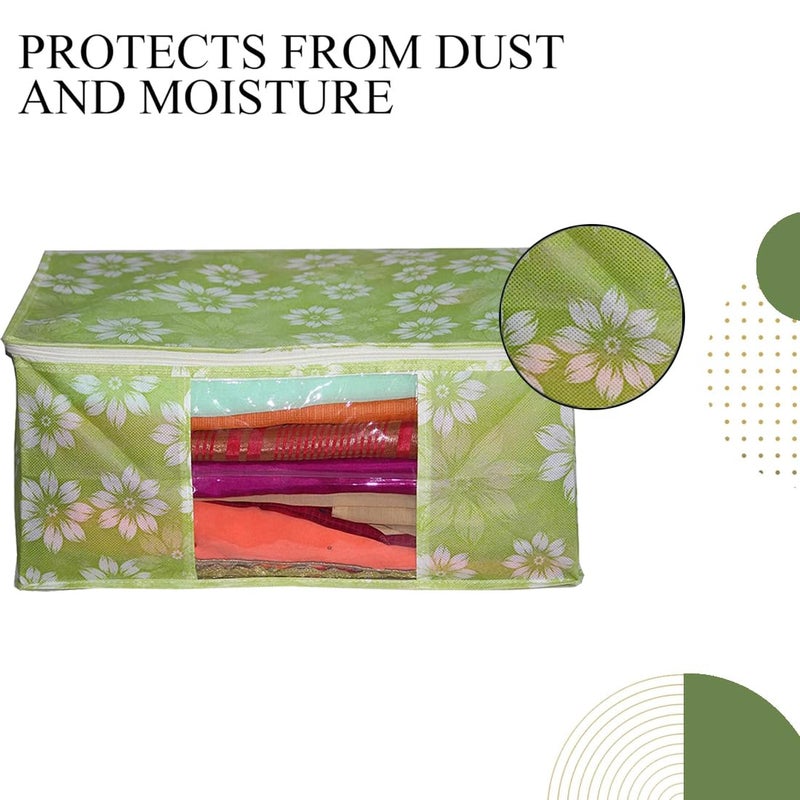 SHAPING FABRIC Non-Woven Garment Cover with Transparent Window & Double Metal Zipper - Dustproof Storage Bag for Sarees, Suits, Jackets, and Shirts - Image 3