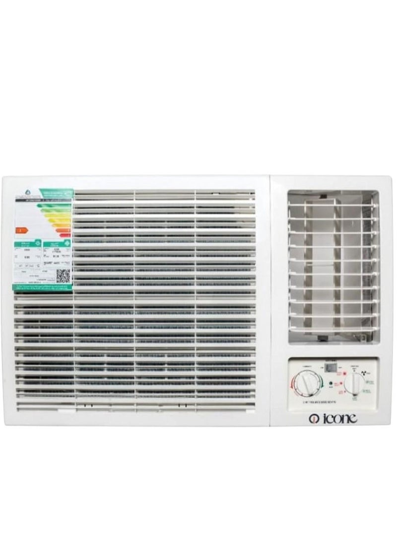 آيكون مكيف شباك ايكون 24 بارد 2 طن، كمبروسر عالي الكفاءة، تبريد سريع، تدفق هواء متعدد الاتجاهات، فلتر لتنقية الهواء، تدفق بعيد المدى، تشغيل هادئ – موديل IC-24W - Image 2