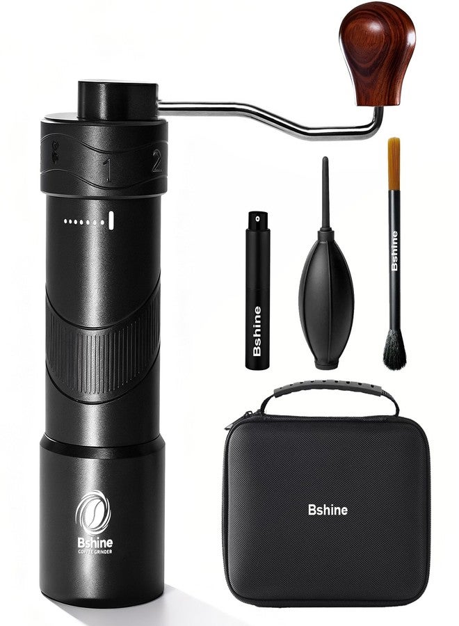 Bshine manual coffee bean grinder with Carrying Case,Numerical External Adjustable,conical burr hand crank coffee grinder mini molino para cafe,moledor de cafe de grano molino para cafe - Image 1